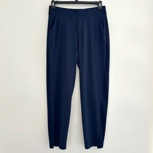 Athleta Brooklyn Ankle Pants Womens 10 Tall Navy Blue Stretch Pull On Athletic
